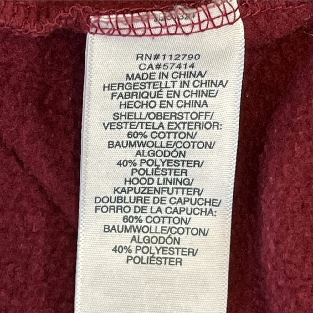 True Religion Men’s Logo Back Hoodie. Burgundy Size Large #1220